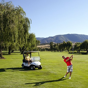 Two men golfing at Penticton Golf and Country Club
